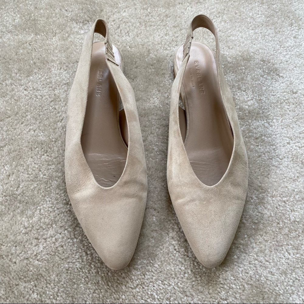 Everlane Suede Slingback Flats